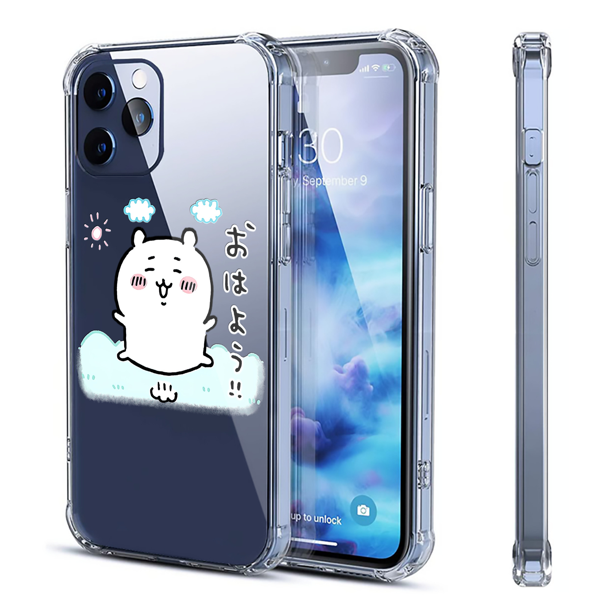 （画像用） ちいかわ ちいかわ Chii-kawa chiikawa 【iPhone 12シリーズ対応】透明スマホケース（クリアソフトケース）